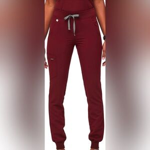 Figs joggers burgundy XL